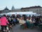 People gathering to watch live screening from the Romanian Opera House Cluj