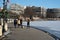 People at the Georgetown Waterfront in Winter