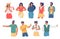 People gesturing to show disagreement, vector flat isolated illustration