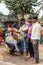 People get feet washed at Pilgrim farewell ceremony, Belathur Karnataka India.