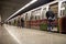 People getting in to the subway train