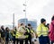 People Gilets Jaunes Yellow Vest protest in European Parliament