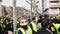 People Gilets Jaunes or Yellow Vest protest in Strasbourg France