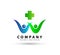 People green leaf healthcare icon new trendy high quality professional logo