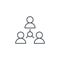 People group, community, network thin line icon. Linear vector symbol