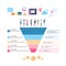 People group data cloud synchronization business timeline process chart infographics funnel template used for