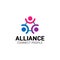 People group logo. Connecting partner teamwork. Unity, Alliance, Community friendship