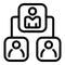 People group online meeting icon, outline style