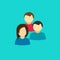People group vector icon, flat persons together, idea of team staff, cooperation