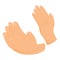 People hand clap icon cartoon vector. Crowd applause