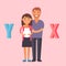 People happy love pregnant couple relationship characters lifestyle vector illustration relaxed friends.