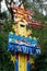 People have fun at the freefall attraction at Tibidabo Amusement Park