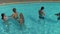 People having fun at the hotel pool