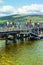 People having fun on a sunny day at the Luss Pier, Loch Lomond, Argylle and bute, Scotland, 21 July, 2016