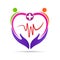 People heart care wellness healthcare logo