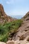 People hiking in beautiful scenic Ein Gedi National Park in southern Israel