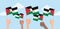 People holding national palestine flags.