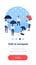 People holding umbrellas over rain uniqueness individuality business protection concept team competition vertical copy