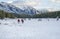 People Ice Skate on Frozen Johnson Lake