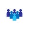 People Icon. Business corporate team working together. Social network group logo symbol. Crowd sign. Leadership or community conce