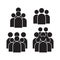 People Icon set in trendy flat style isolated on background. Crowd signs. Persons symbol for your infographics web site design, lo
