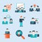 People icons business man situations web template