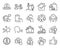 People icons set. Included icon as Buying process, Headhunting, Launch project signs. Vector
