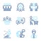 People icons set. Included icon as Engineering team, Support chat, Businessman signs. Vector