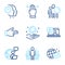 People icons set. Included icon as Group, Employee hand, Medical help signs. Vector