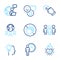 People icons set. Included icon as Waiting, Do not touch, Idea signs. Global business, Smile, Group symbols. Vector