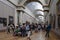 People inside the Louvre Museum
