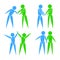 People interactions: help, cooperation, joy, activity