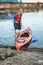 People Kayaking. Sea