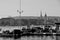 People at lake ZÃ¼rich promenade enjoying spring time and sunshine