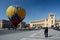 People launching hot air balloon,Erevan,Armenia