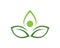 People leaf green nature health logo and symbols