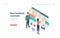 People leaving best feedback comment. Isometric vector illustration