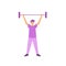 People are lifting barbells vector