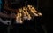 People lighting up candles in memory of deceased dead memorial remembrance in Erfurter Dom cathedral church Germany