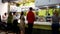 People line up for buying Thai express food at food court area