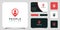 People location logo design vector and business card