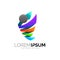 People logo with colorful design vector, Human sport logo