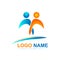People logo colorful together, team new concept, care. family culture vector logo.