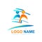 People logos colorful together, team new concept, care. family culture vector logo.