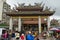 People at the Longshan Temple`s gate in Taipei