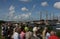 People looking at ships during Sail Amsterdam