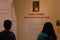 people looking a temporary exhibition in House of the Peruvian Literature, Trazos cortados
