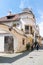 People in Main Street of Durnstein in Wachau, Austria