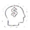 People man\'s head dollar icon