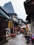 People on market street in XingPing town